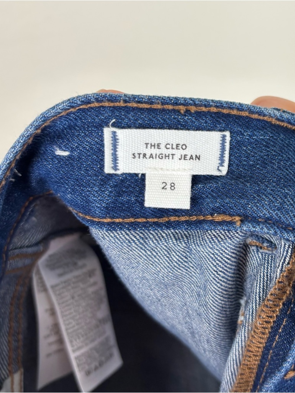 Madewell The Cleo Straight Jeans Women’s Size 28 Plumville Wash Blue Rigid Denim - Picture 8 of 10